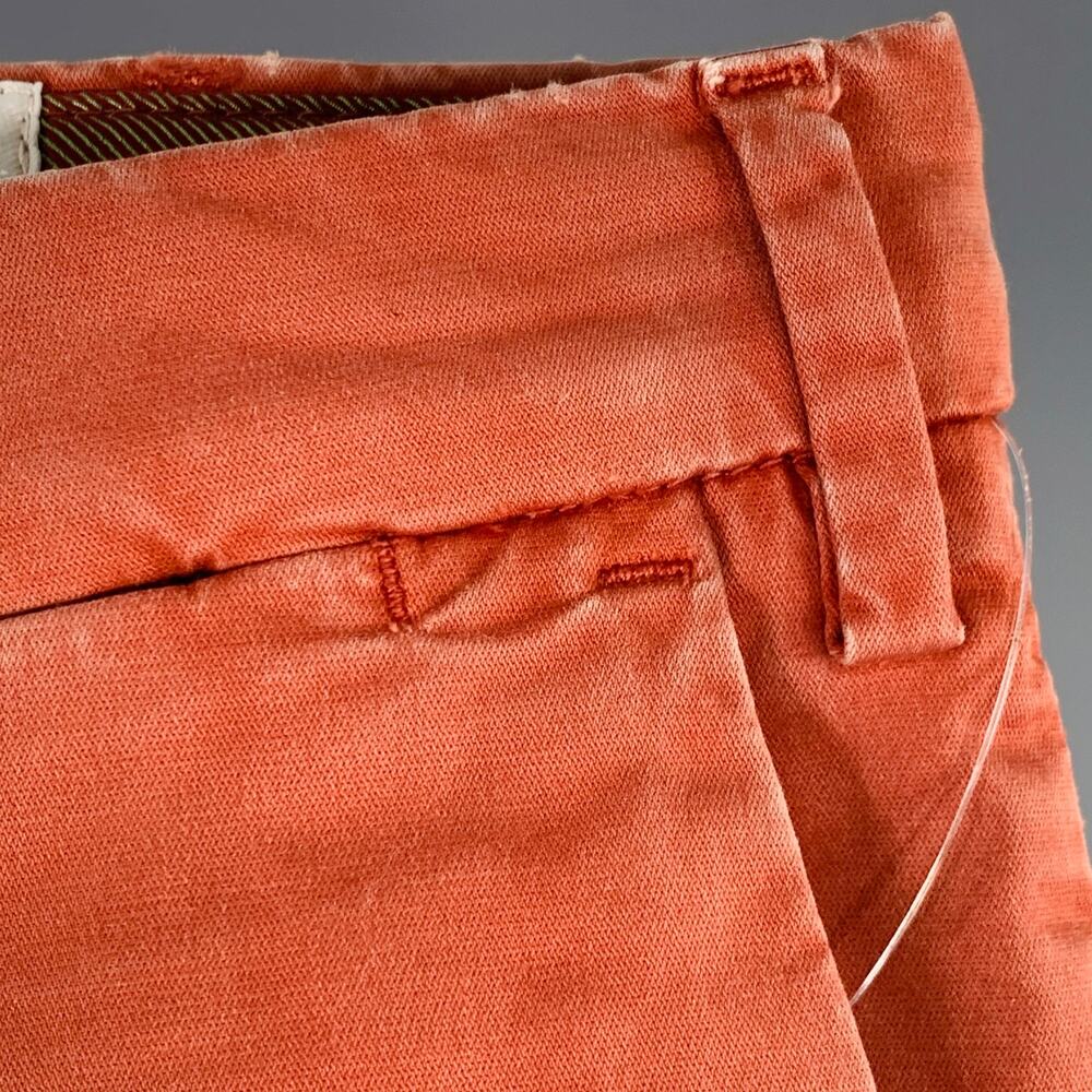 BOGLIOLI Size 30 Orange Rust Cotton Blend Flat Front Casual Pants - Picture 4 of 7